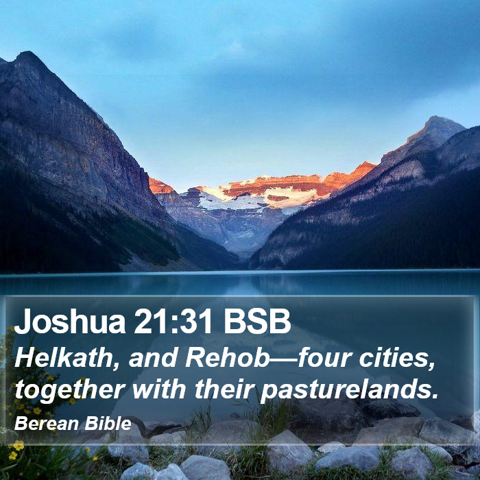 Joshua 21:31 BSB Bible Study