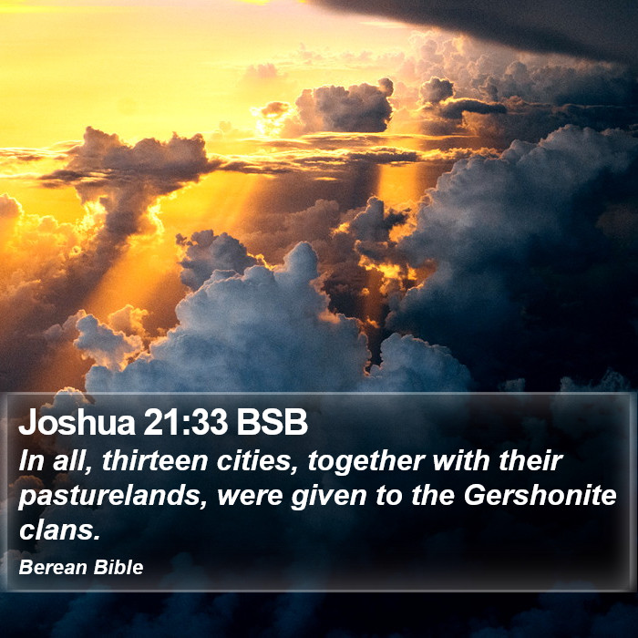 Joshua 21:33 BSB Bible Study