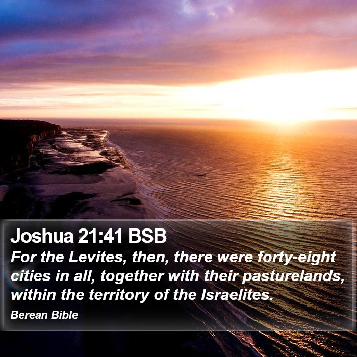 Joshua 21:41 BSB Bible Study