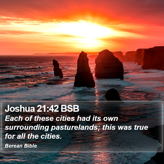 Joshua 21:42 BSB Bible Study