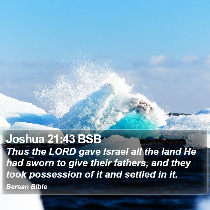 Joshua 21:43 BSB Bible Study