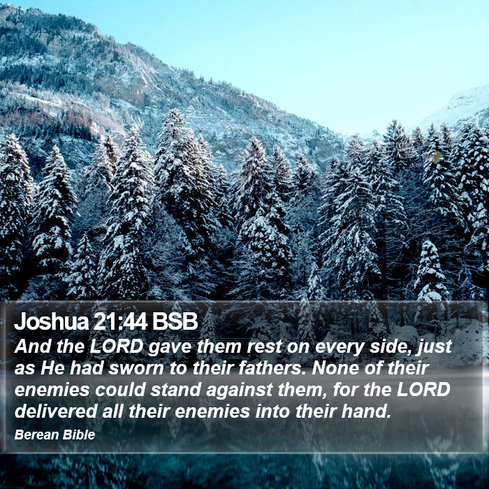 Joshua 21:44 BSB Bible Study