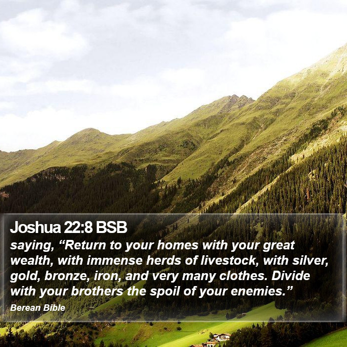 Joshua 22:8 BSB Bible Study