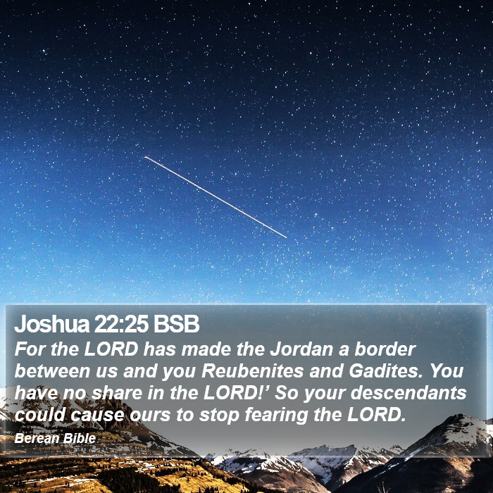 Joshua 22:25 BSB Bible Study