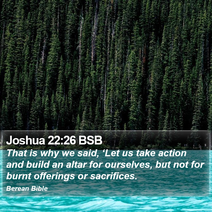 Joshua 22:26 BSB Bible Study