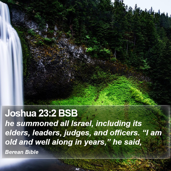 Joshua 23:2 BSB Bible Study