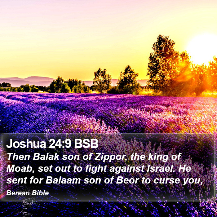 Joshua 24:9 BSB Bible Study