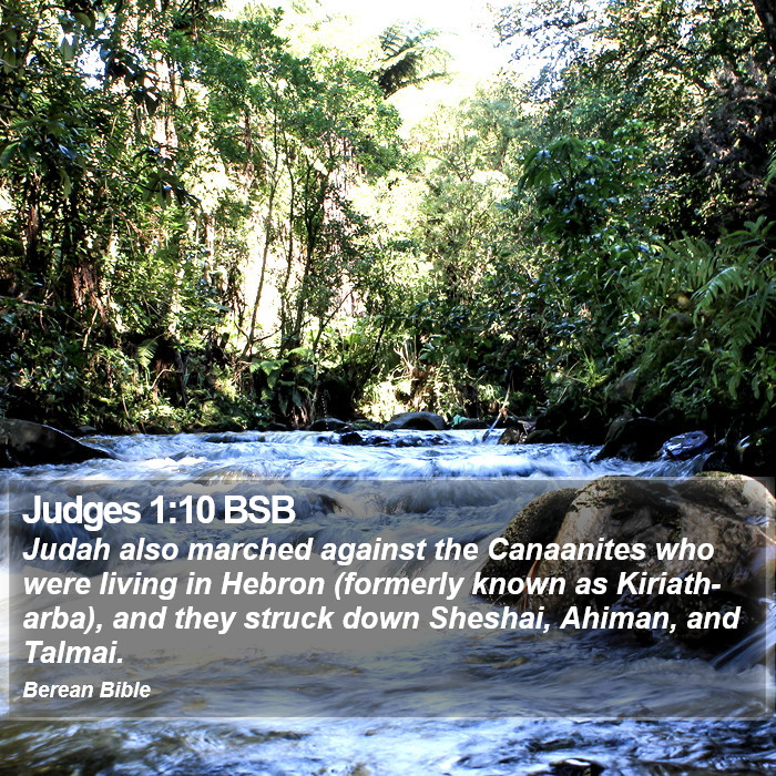 Judges 1:10 BSB Bible Study