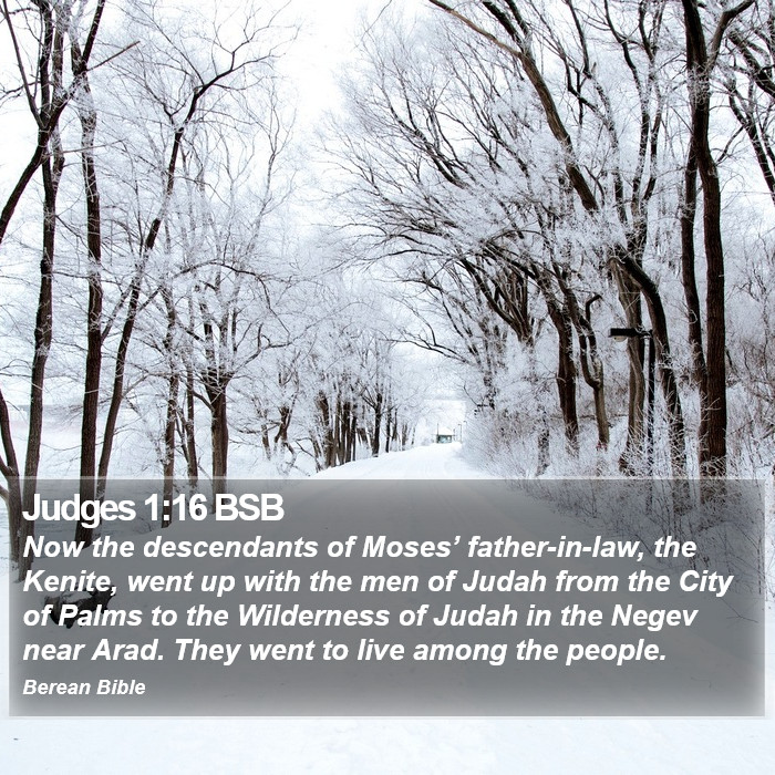 Judges 1:16 BSB Bible Study