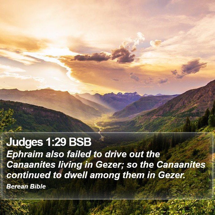 Judges 1:29 BSB Bible Study