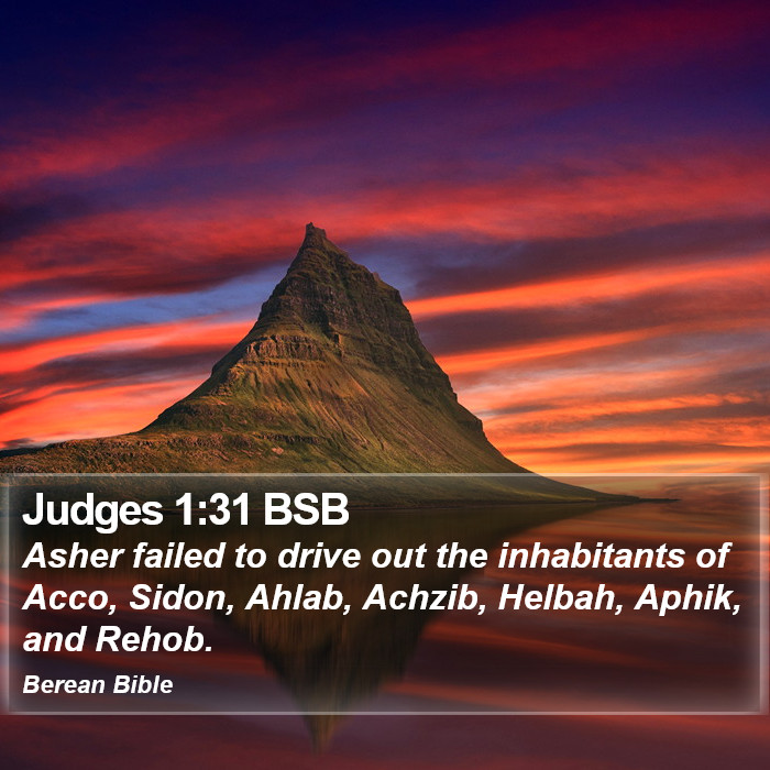 Judges 1:31 BSB Bible Study