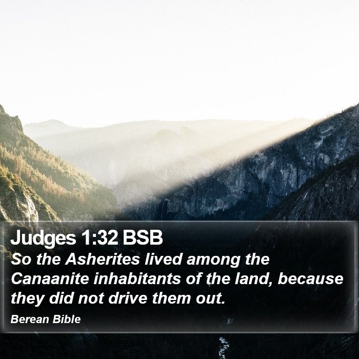 Judges 1:32 BSB Bible Study