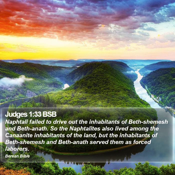 Judges 1:33 BSB Bible Study