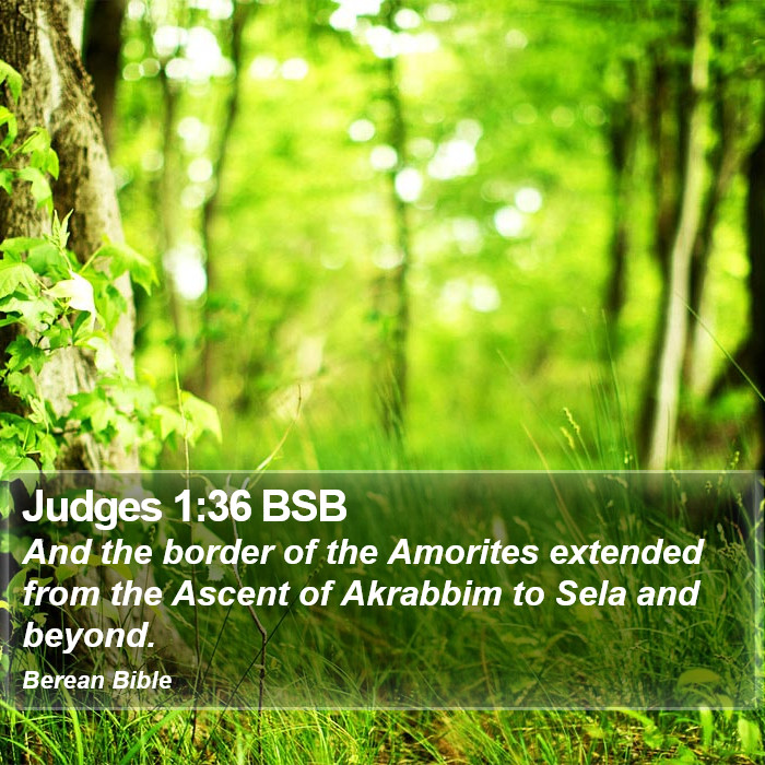 Judges 1:36 BSB Bible Study