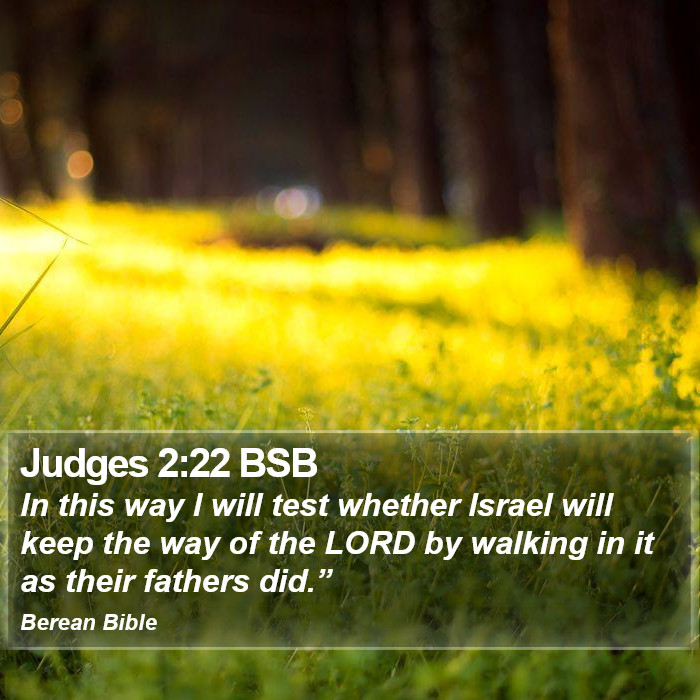 Judges 2:22 BSB Bible Study