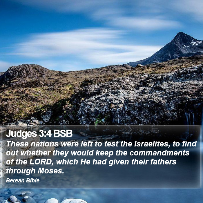 Judges 3:4 BSB Bible Study