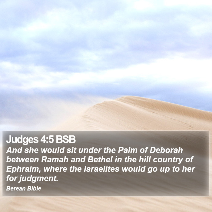 Judges 4:5 BSB Bible Study