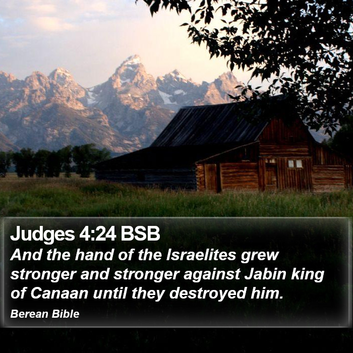 Judges 4:24 BSB Bible Study