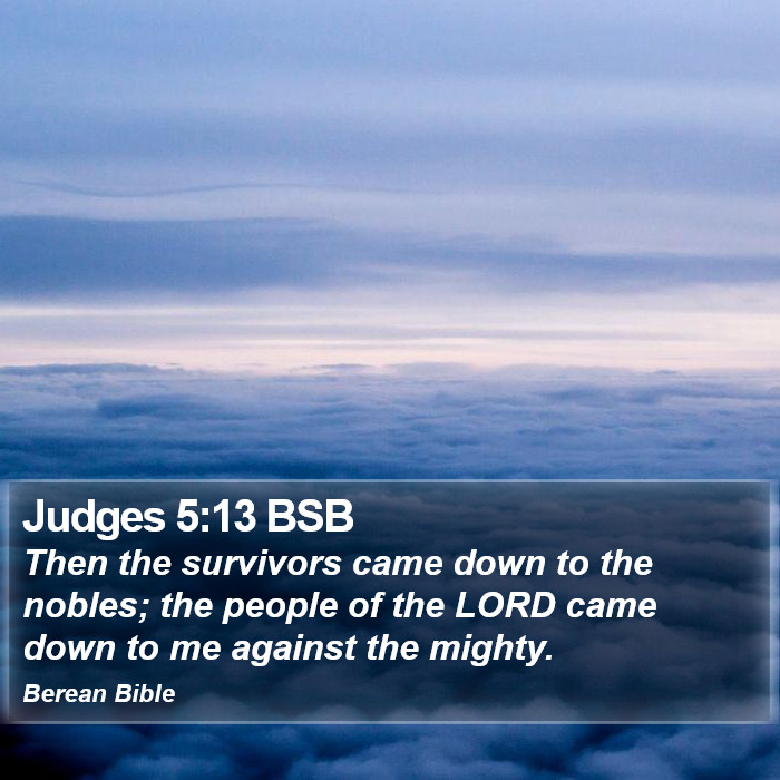 Judges 5:13 BSB Bible Study