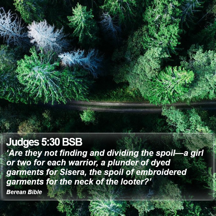 Judges 5:30 BSB Bible Study