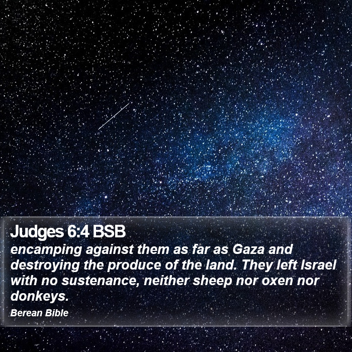 Judges 6:4 BSB Bible Study