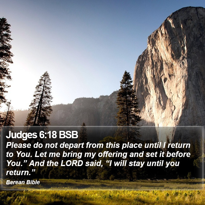 Judges 6:18 BSB Bible Study