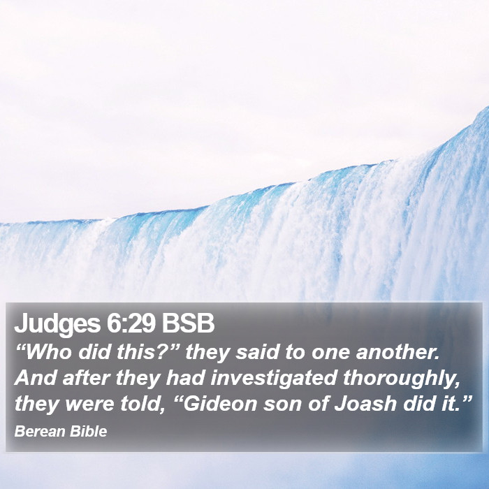 Judges 6:29 BSB Bible Study