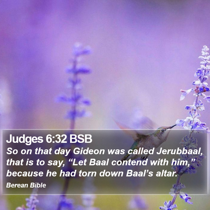 Judges 6:32 BSB Bible Study