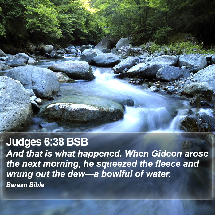 Judges 6:38 BSB Bible Study