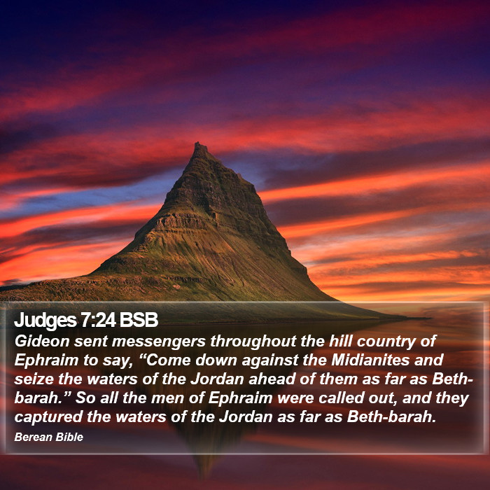 Judges 7:24 BSB Bible Study