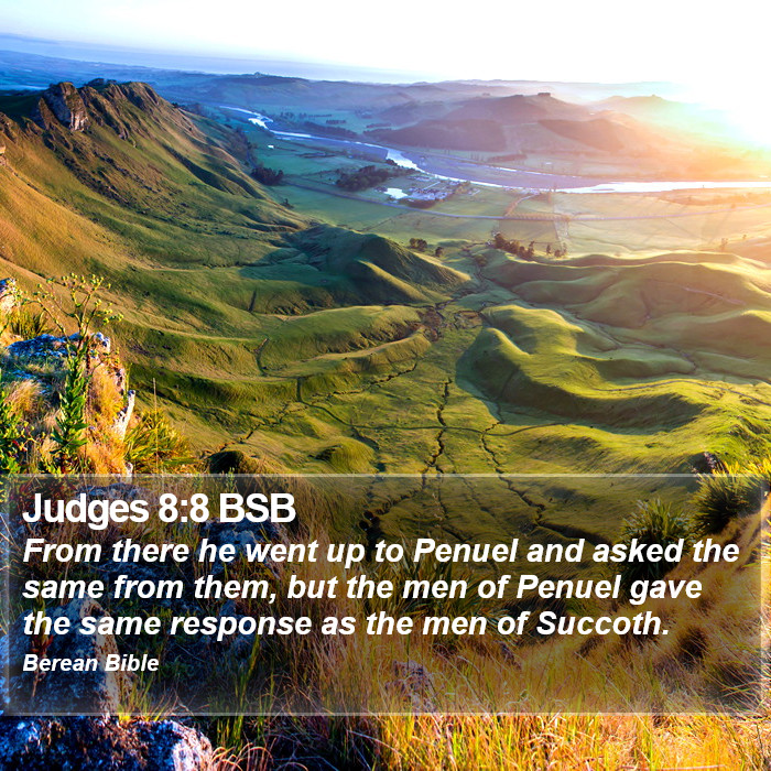 Judges 8:8 BSB Bible Study