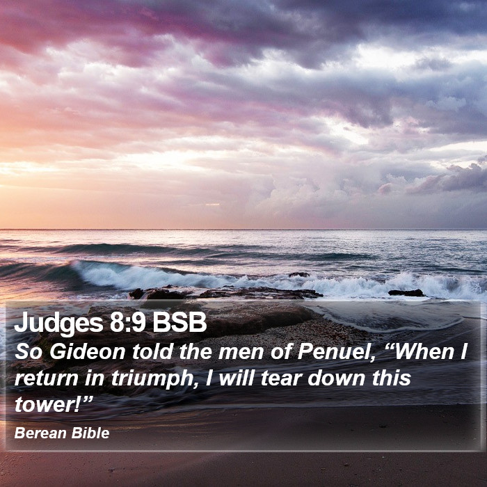 Judges 8:9 BSB Bible Study