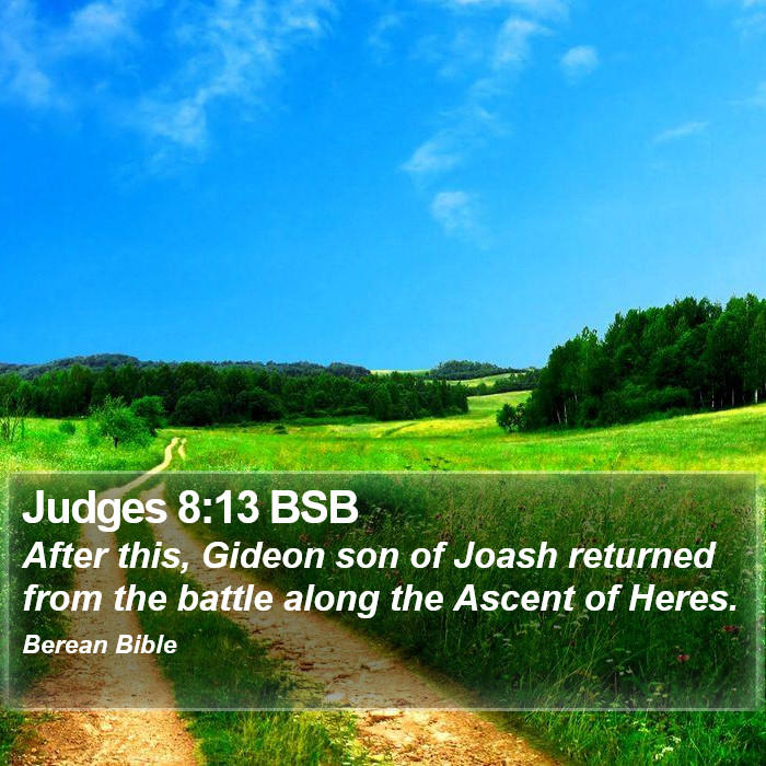 Judges 8:13 BSB Bible Study