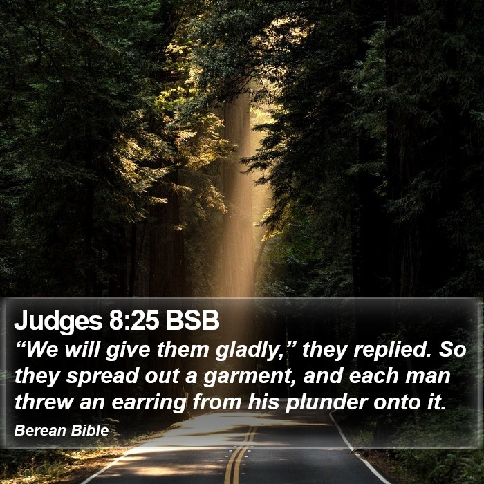 Judges 8:25 BSB Bible Study