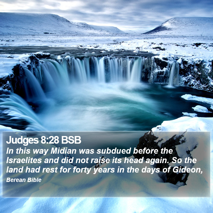 Judges 8:28 BSB Bible Study