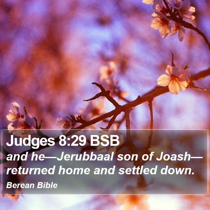 Judges 8:29 BSB Bible Study