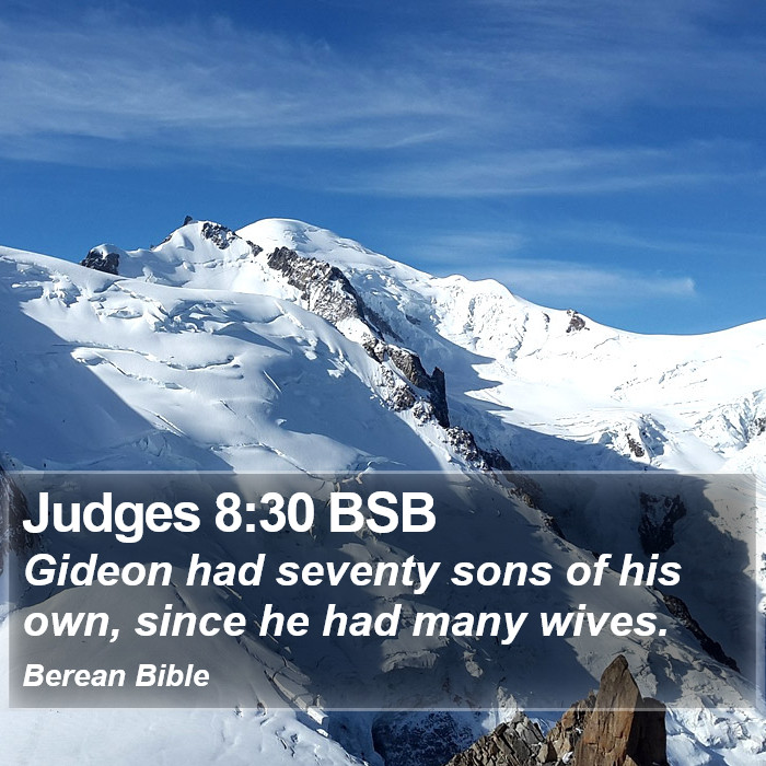 Judges 8:30 BSB Bible Study