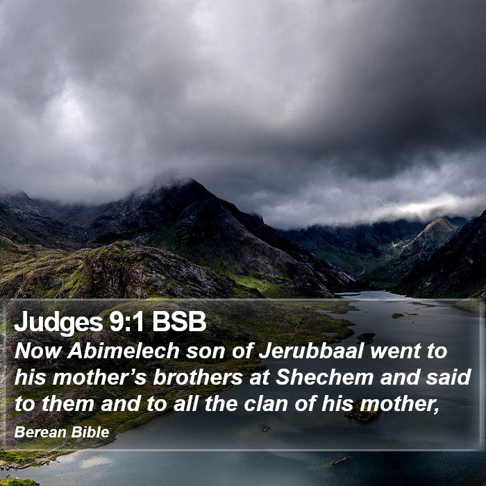 Judges 9:1 BSB Bible Study