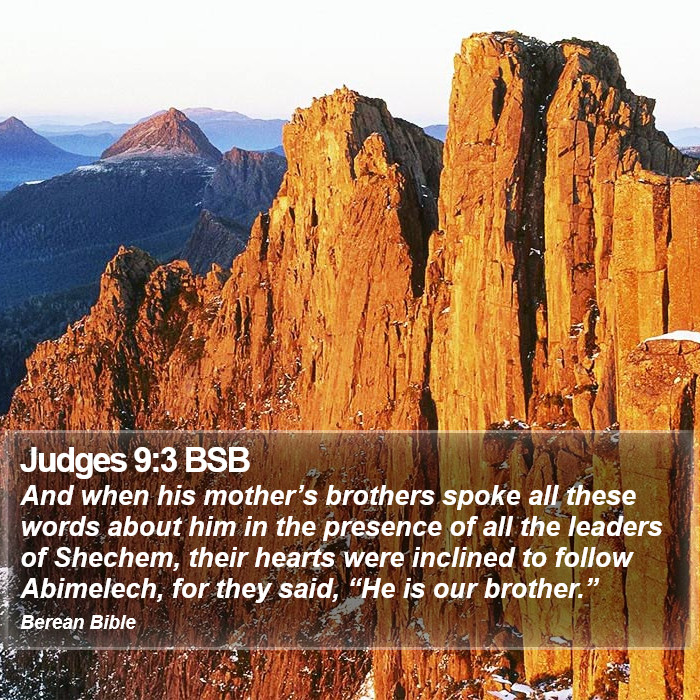 Judges 9:3 BSB Bible Study