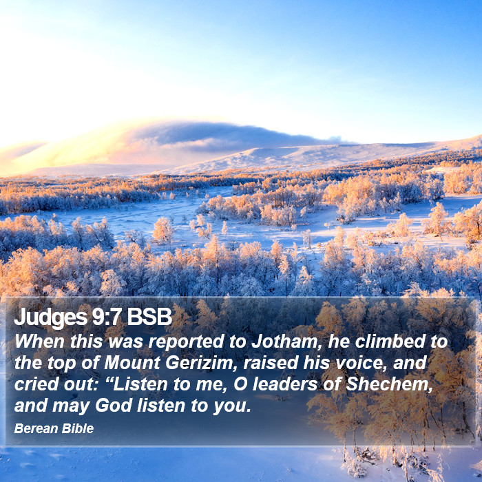 Judges 9:7 BSB Bible Study