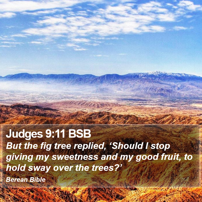 Judges 9:11 BSB Bible Study