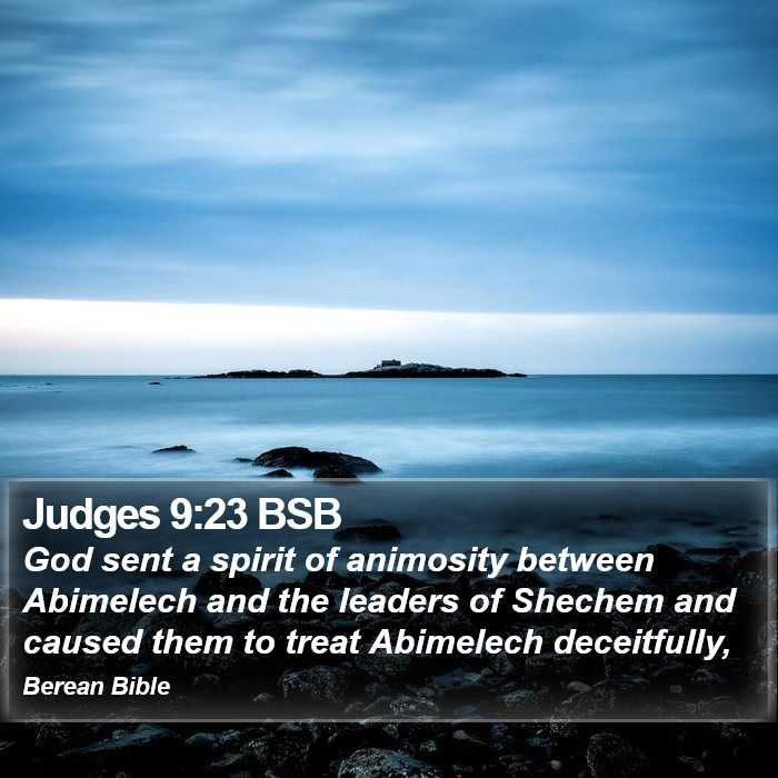 Judges 9:23 BSB Bible Study