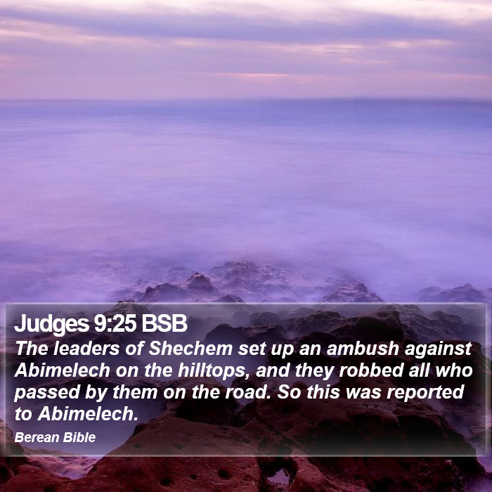 Judges 9:25 BSB Bible Study