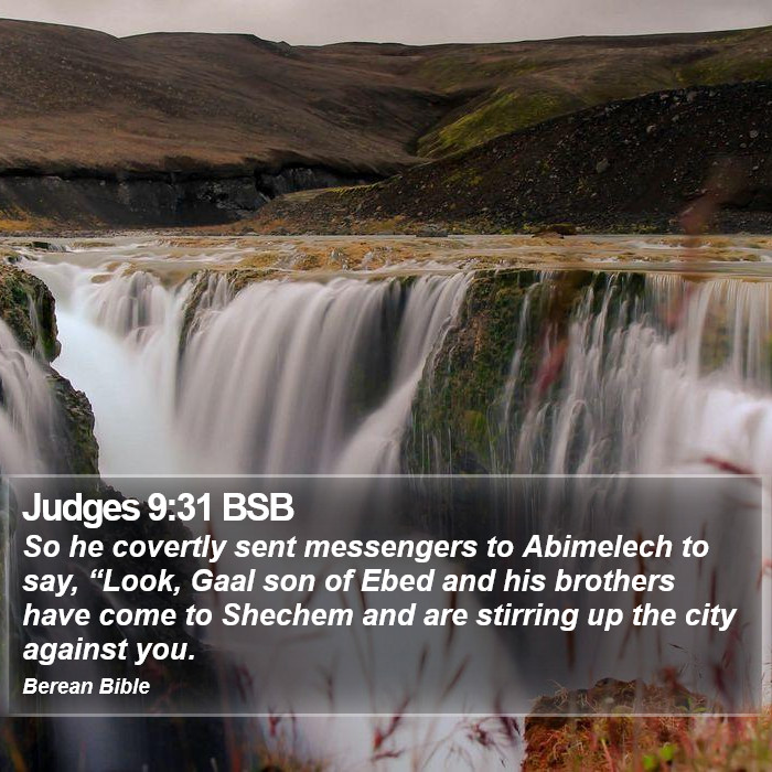 Judges 9:31 BSB Bible Study