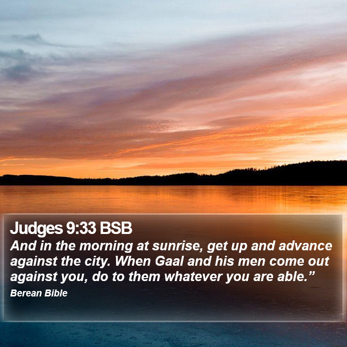 Judges 9:33 BSB Bible Study