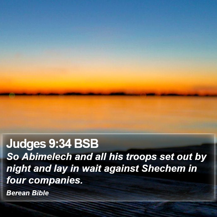 Judges 9:34 BSB Bible Study