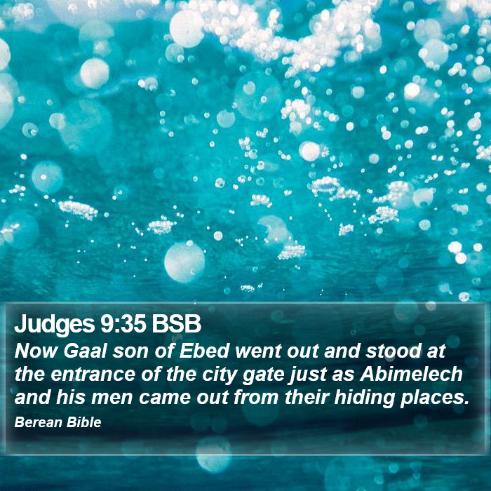 Judges 9:35 BSB Bible Study