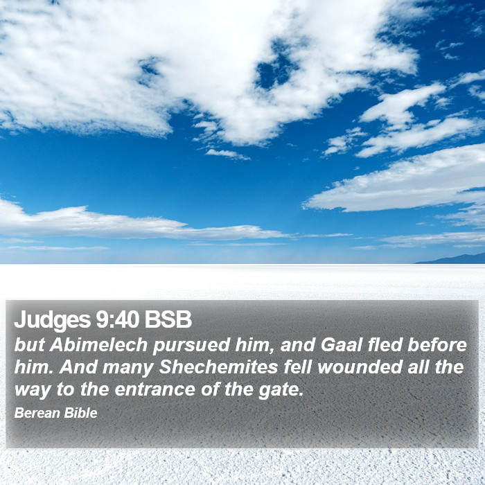 Judges 9:40 BSB Bible Study