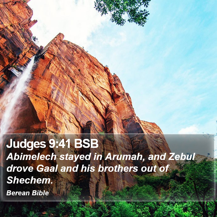 Judges 9:41 BSB Bible Study