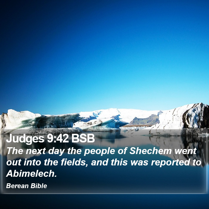 Judges 9:42 BSB Bible Study